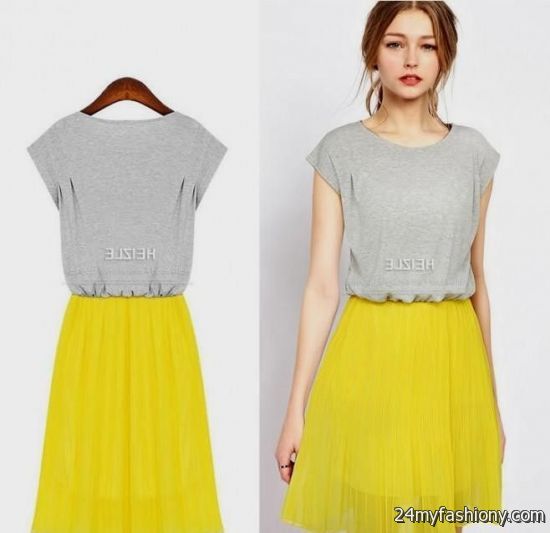 Images of Casual Yellow Dress - Reikian
