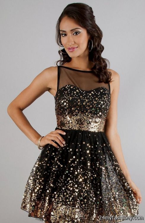 Black And Gold Hoco Dress on Sale, 56 ...