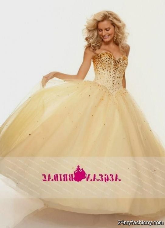 gold ball gown prom dresses 2016-2017 » B2B Fashion