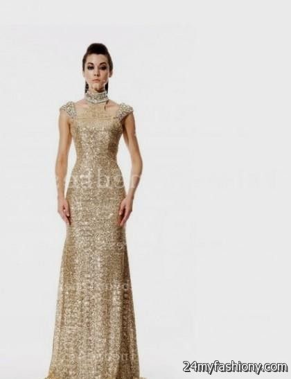 Collection Gold Evening Dresses Pictures - Reikian