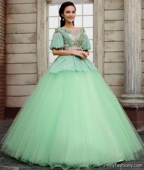 green ball gown with sleeves 2016-2017 » B2B Fashion