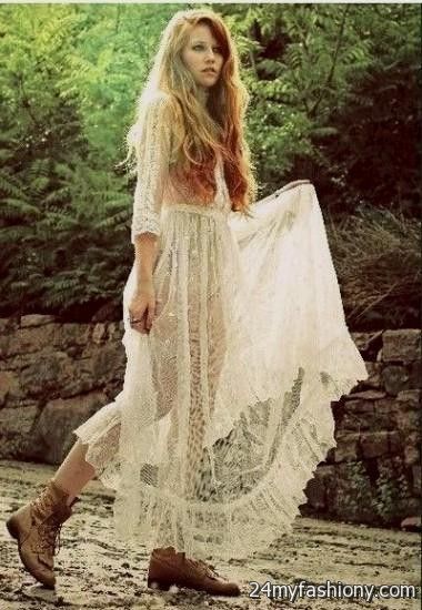 hippie evening dress
