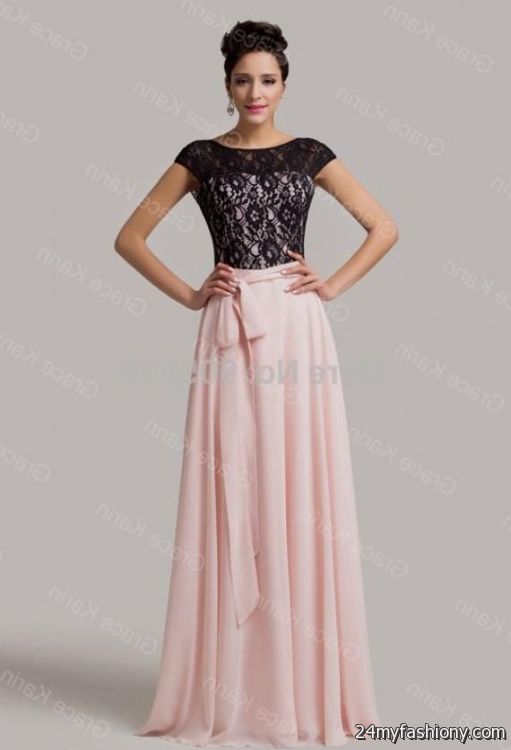Pink And Black Prom Dresses - Qi Dress