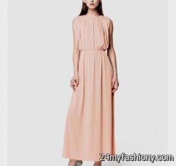 light pink casual maxi dress