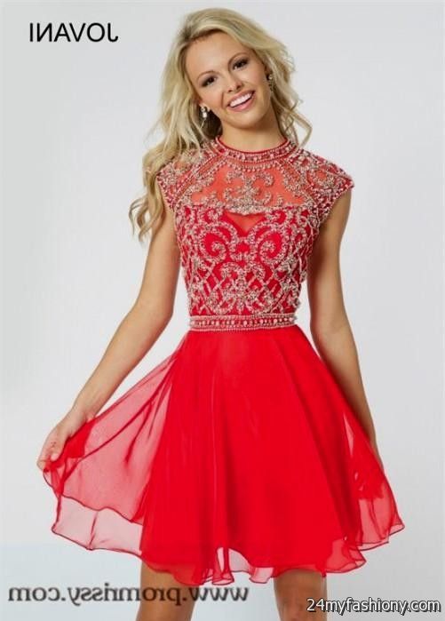 short red prom dresses with sleeves 2016-2017 » B2B Fashion