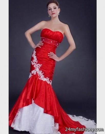 white and red mermaid prom dresses 2016-2017 » B2B Fashion
