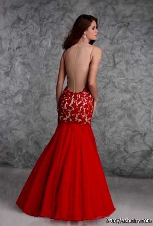 Images of Red And White Prom Dress - Reikian