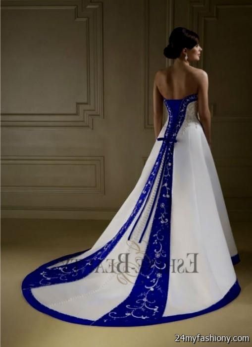 Royal Blue And White Wedding Dresses ...