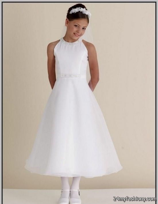 white confirmation dress