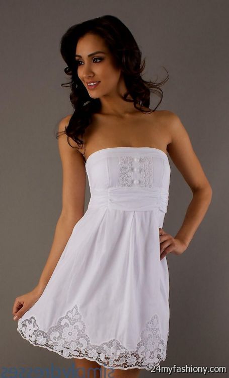 white strapless summer dress