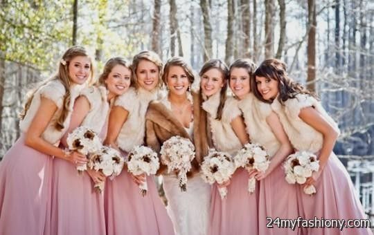 Bridesmaid dresses for a winter wedding