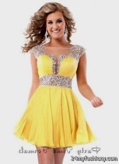 yellow short prom dresses 2016-2017 » B2B Fashion