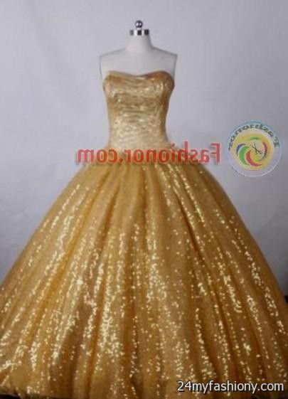 gold ball gowns
