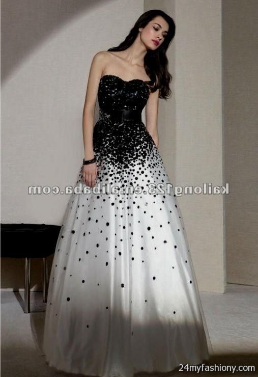 black and white lace prom dress with sleeves 2016-2017 » B2B Fashion