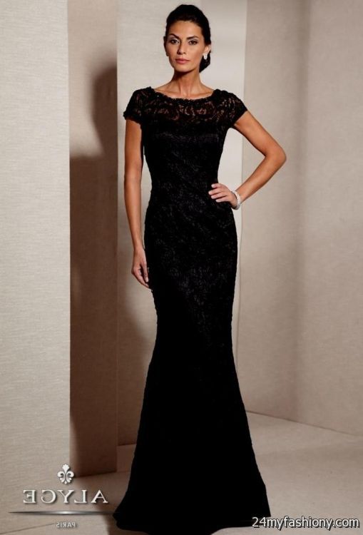 black lace evening dresses - Dress Yp
