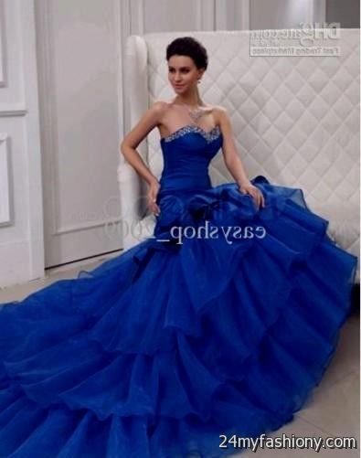 royal blue and silver wedding dresses
