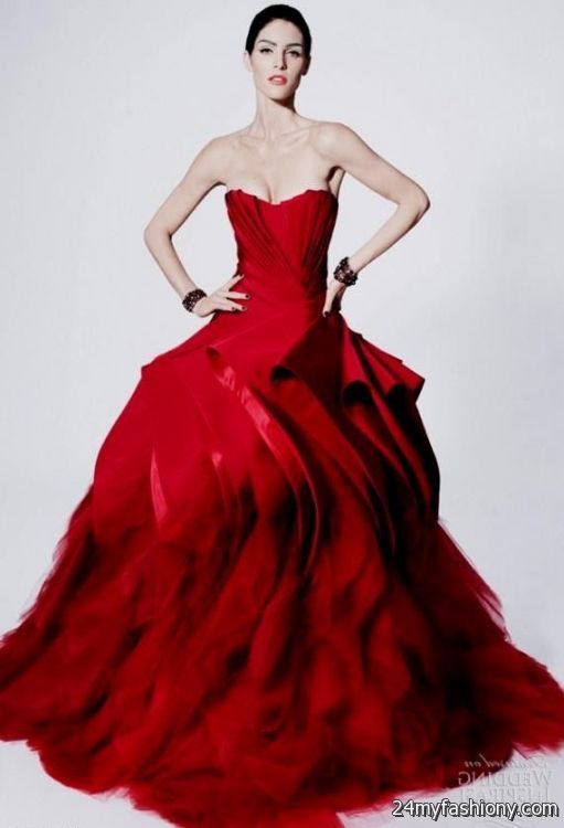 most beautiful red dresses