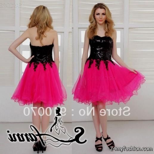 Hot Pink And Black Cocktail Dresses - Ocodea.com