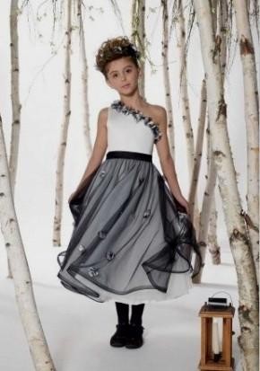 Black and white junior bridesmaid dresses