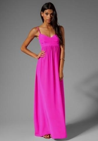 Images of Long Pink Maxi Dress - Reikian