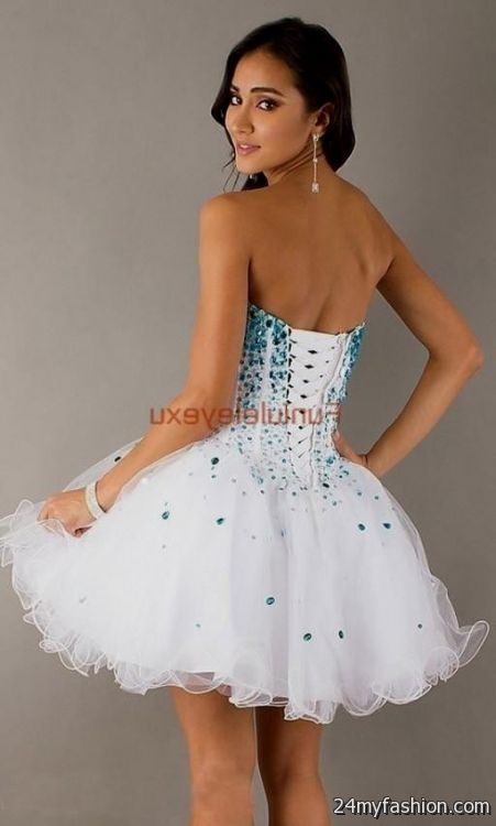 white and blue short prom dresses 2016-2017 » B2B Fashion