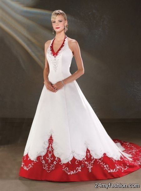 red and white party frocks