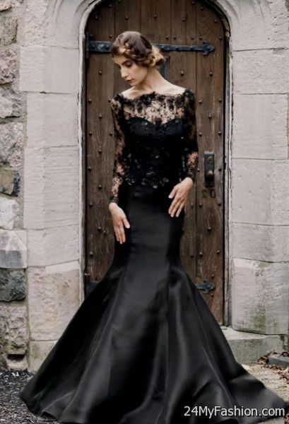 black wedding gowns 2018