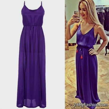 casual purple maxi dress