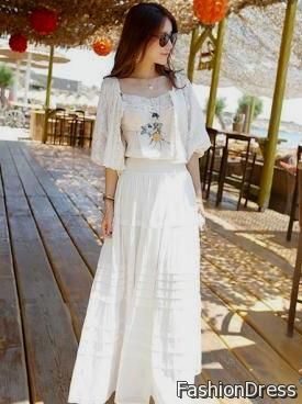 lace white bohemian dress 2017-2018