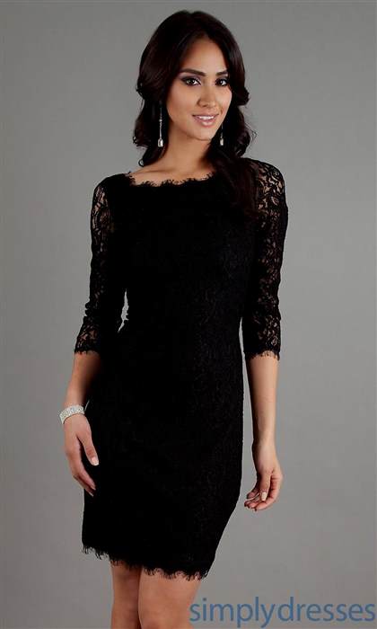long sleeve black lace dress 2017-2018