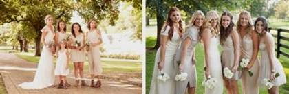 mismatched neutral bridesmaid dresses 2017-2018