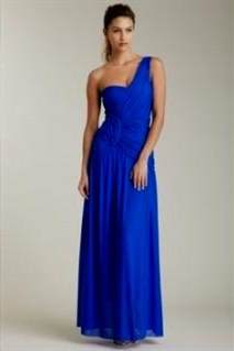 one shoulder royal blue bridesmaid dresses 2017-2018