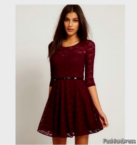 short dress with 3/4 sleeves 2017-2018