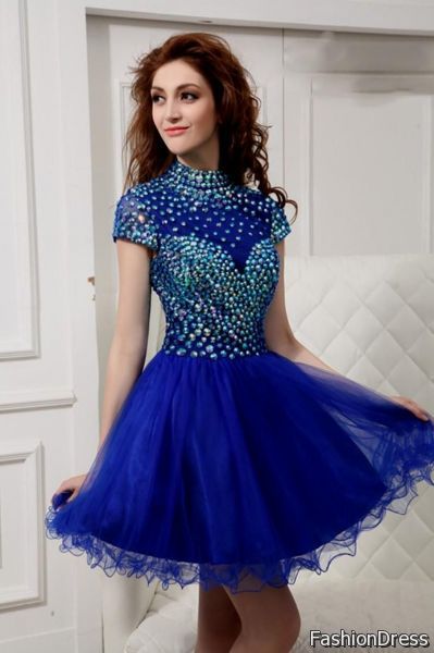 short royal blue prom dress 2017-2018