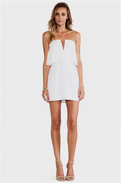 strapless white mini dress 2017-2018