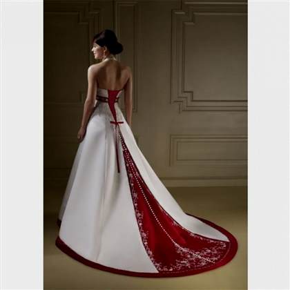 white and red wedding dress 2017-2018