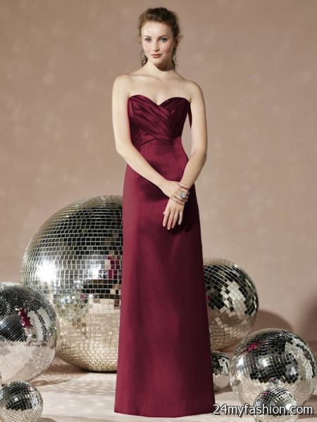 Burgundy bridesmaid dress 2018-2019