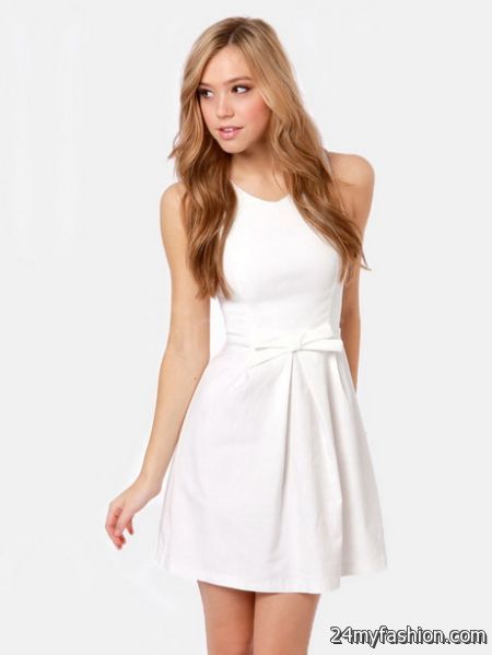 Cute white dresses for graduation 2018-2019