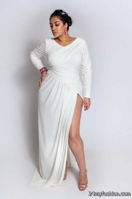Plus size white evening dresses 2018-2019