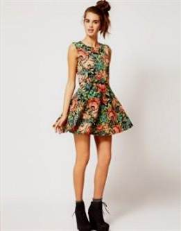 floral skater dress outfit 2018-2019