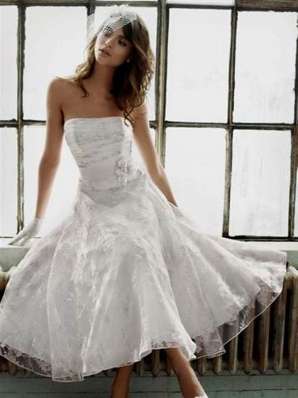 david's bridal tea length wedding dress