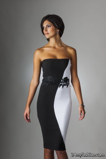 Sexy black and white dress review