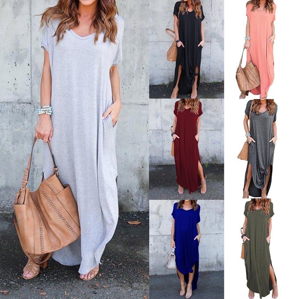 casual maxi dress outfits
