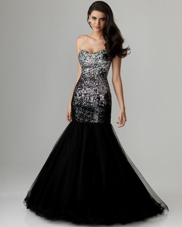 Black mermaid prom dresses looks - B2B Fashion