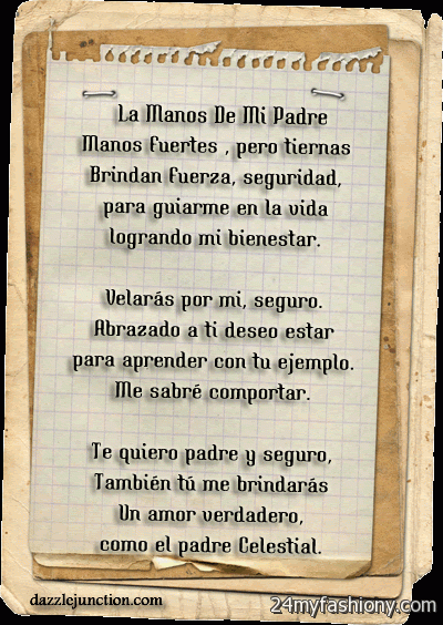 Fathers Day Poems In Spanish Images Looks B2b Fashion