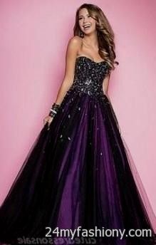 black and dark purple prom dresses looks - B2B Fashion