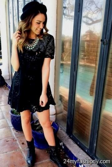 lace dress with boots
