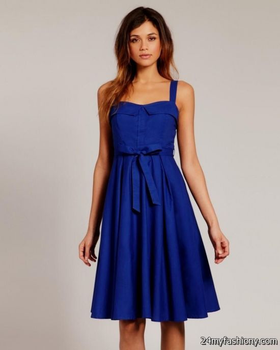 blue summer dresses with sleeves looks - B2B Fashion