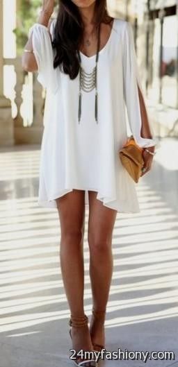 casual flowy white dress looks 2023-2024 - B2B Fashion