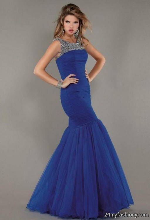 dark blue prom dress mermaid looks 2023-2024 - B2B Fashion